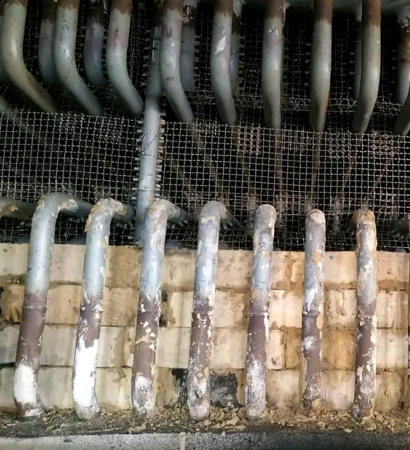 AFBC boiler side wall refractory lining work