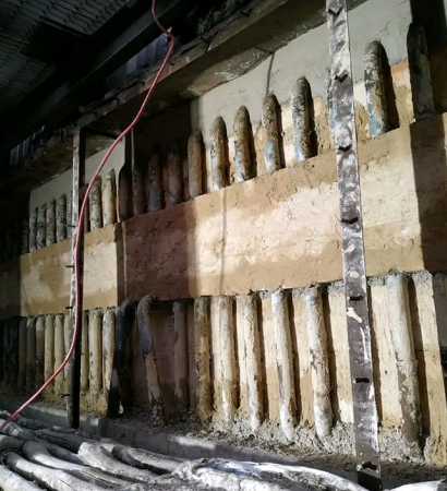 AFBC boiler side wall insulation and finishing
