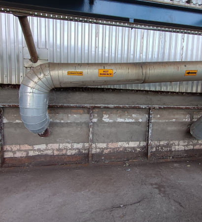 AFBC boiler side wall refractory brick laying