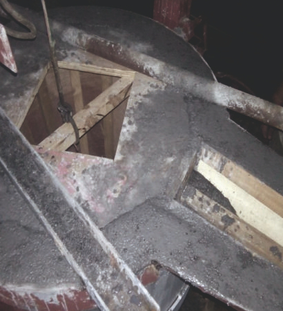 aluminium ladle castable pouring and leveling