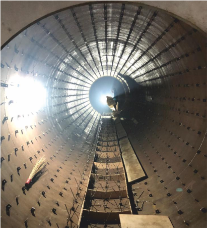 anchor welding and first layer refractory fixing in rotary kiln