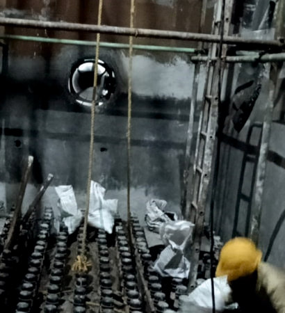 cfbc furnace area patch curing and finishing