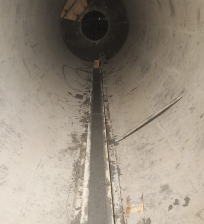 lifter area refractory lining work inside rotary kiln