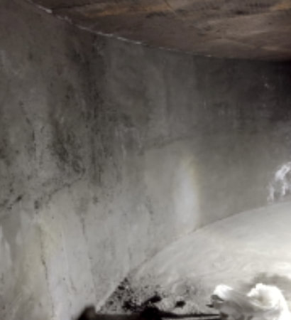 V separator outlet refractory lining work