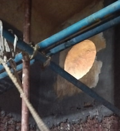 wte boiler first pass area chipping work 4
