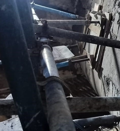 wte boiler incinerator roof curve shuttering alignment